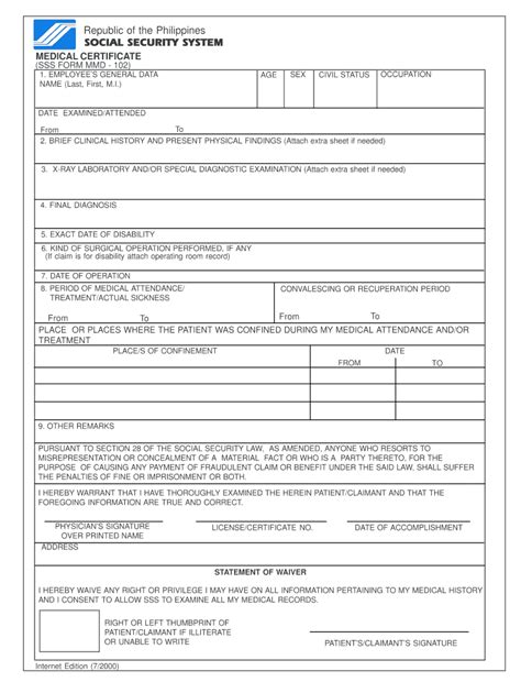 mmd 102 form|SSS Form MMD.
